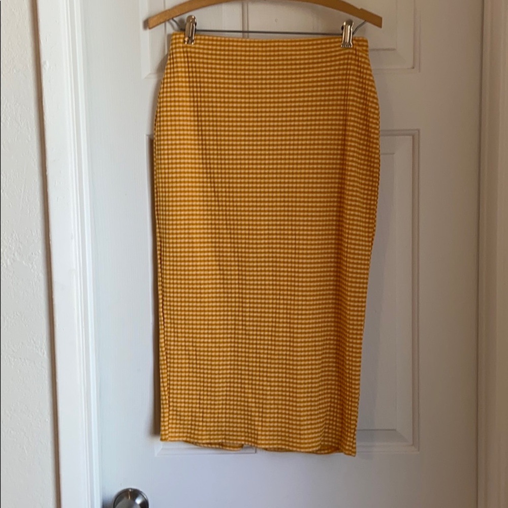 Urban Outfitters Checkered Knit Skirt